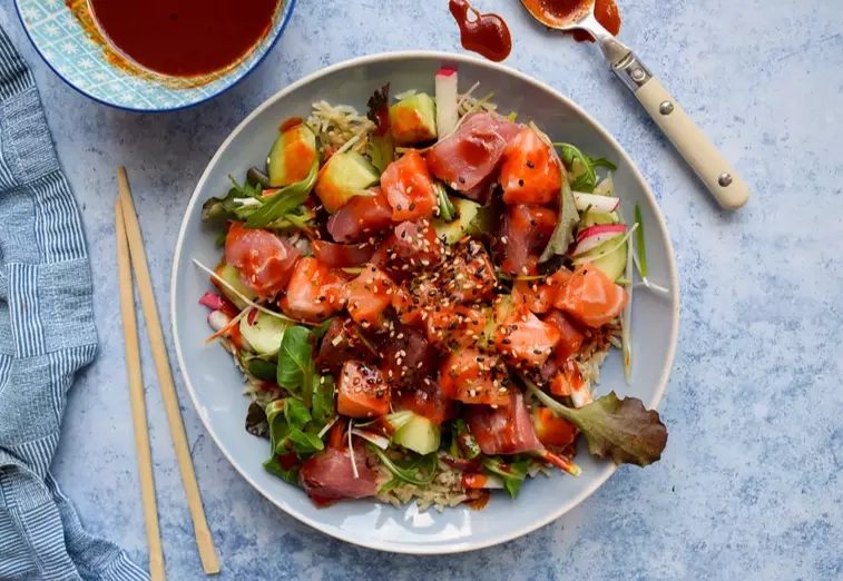 how to make sashimi salad