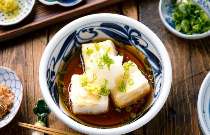 crispy agedashi tofu