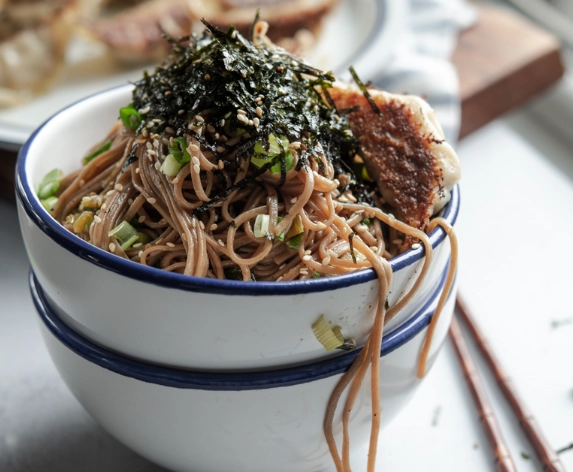 homemade soba noodles