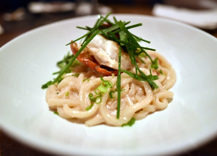 spicy cod roe udon spicy cod roe udon