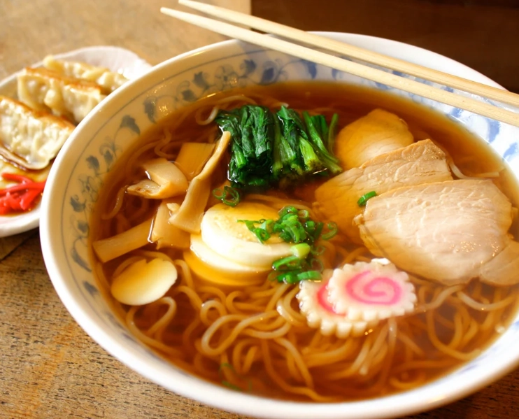 Japanese ramen dishes